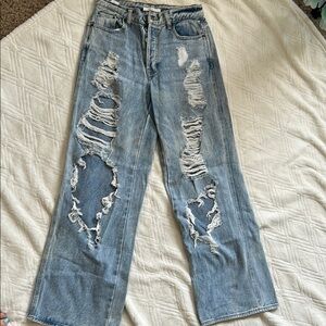 PacSun Baggy Distressed Blue Women's Jeans